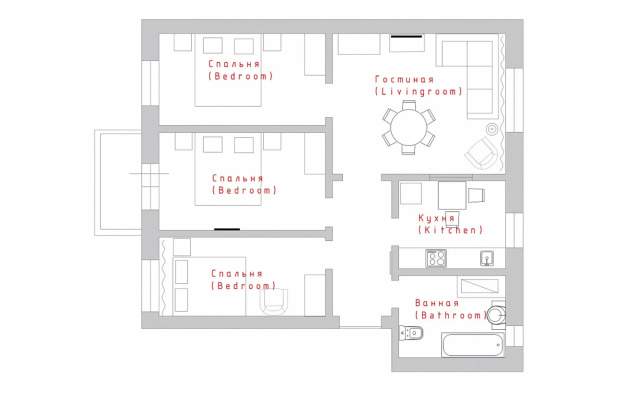 Квартира GM Apartments Просторная Четверка на Патриарших