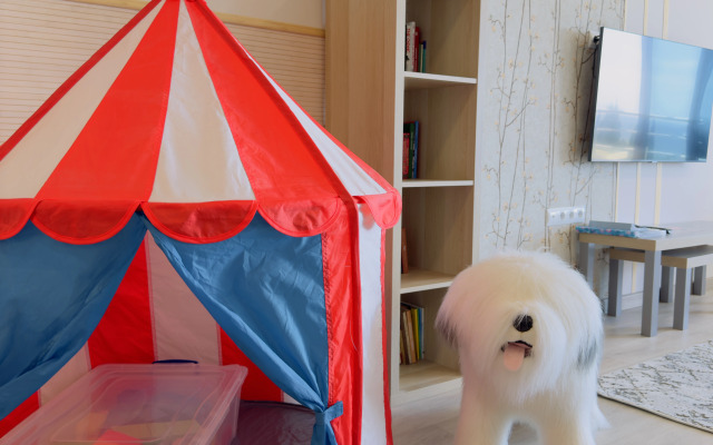 Апартаменты студия Миндаль с огороженной спальной зоной