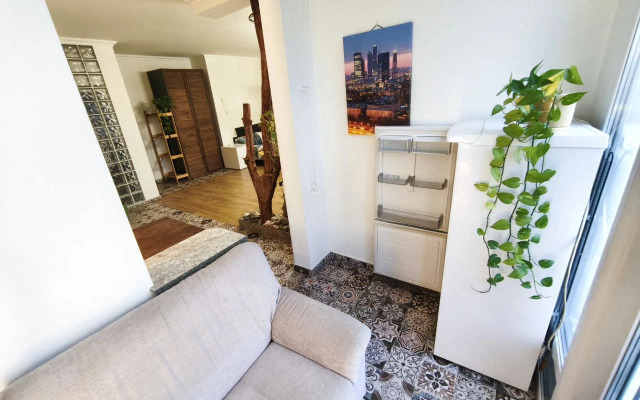 Апартаменты Студия с камином, деревом и видом на реку