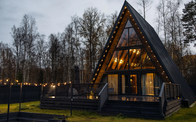 Частный дом A-frame Ванхейм с сибирским чаном