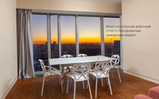 Moskva Siti Lux s panoramnoy vannoy 3 komnaty Apartments