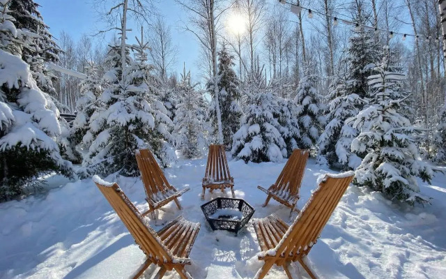 Частный Дом ЕлкиШале с 3мя спальнями, баней и чаном
