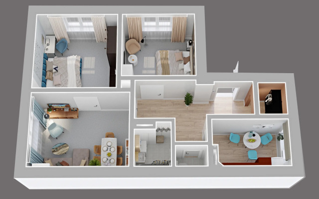 Квартира GM Apartments Тихая и уютная Трехкомнатная на Краснопресненской набережной