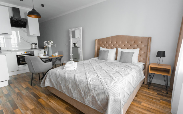 Апартаменты Lalapart Gray stone на 30 этаже небоскреба Савеловский Сити