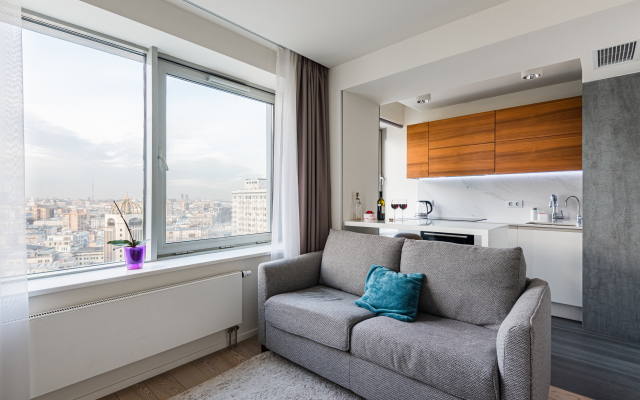 Квартира-студия с панорамным видом на Москву