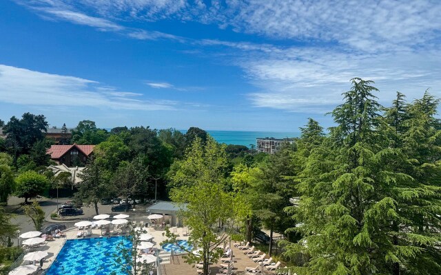 V otele s vidom na more. Kosmos 522 Apartments