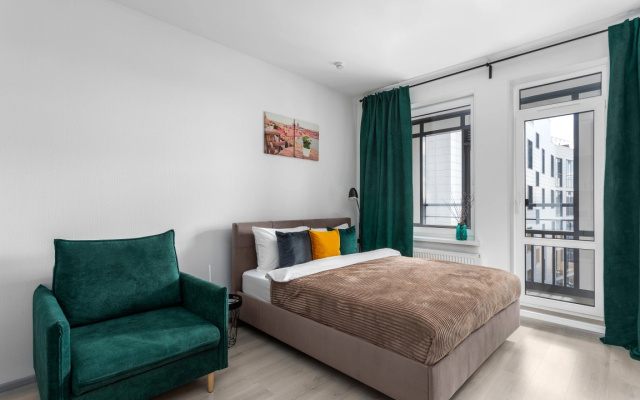 Квартира Студия с Балконом и Видом на Город Moderna Flat Status — фото 2