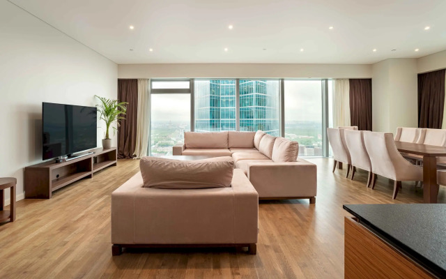 Moskva Siti Global uglovoy vid 54 etazh 3 komnaty Apartments