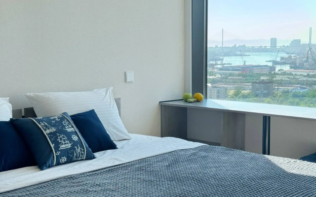 Квартира Уютная студия с Видом на Золотой Мост