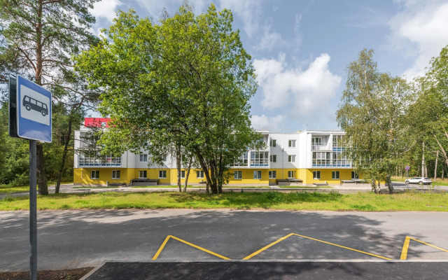 Квартира с камином в сосновом лесу