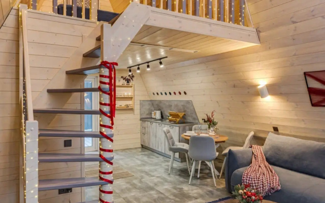 Частный дом А-фрейм Ручей с баней и дровах и чаном