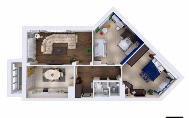 Квартира 100-метровая 3-х комнатная в современном районе