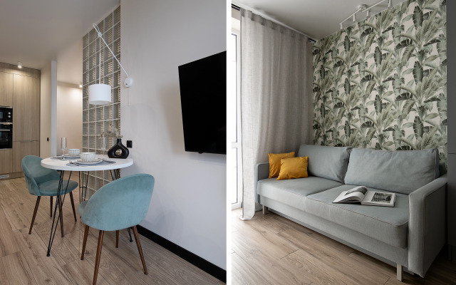 Апартаменты улучшенные в новом доме с качелей