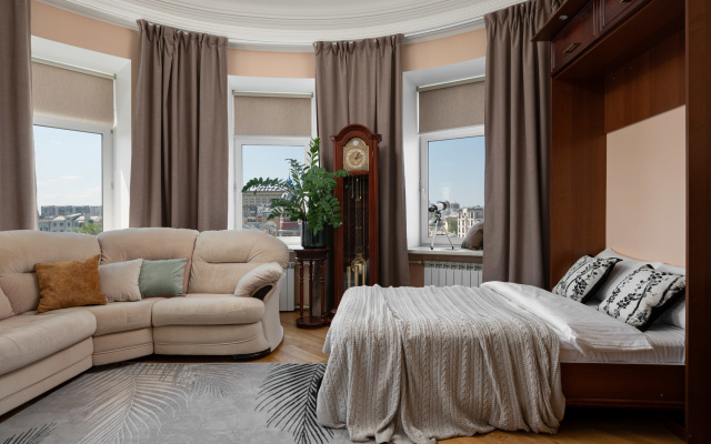 Квартира GM Apartments с Панорамным Видом Кремль Сити Останкино