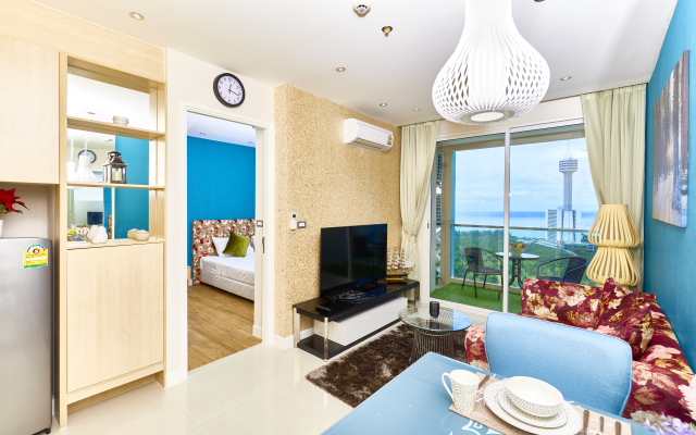 Апартаменты Grande Carribean sea view Jomtien beach