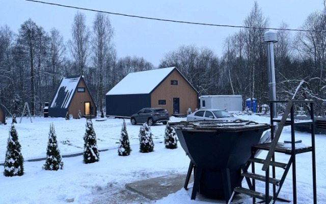 Частный Дом Барнхаус №3 с дровяной баней и горячим чаном на 7 человек