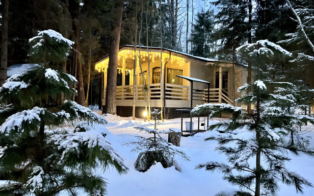 Домик на опушке на берегу Озера Волго на Селигере - коттеджи Сосновый бор