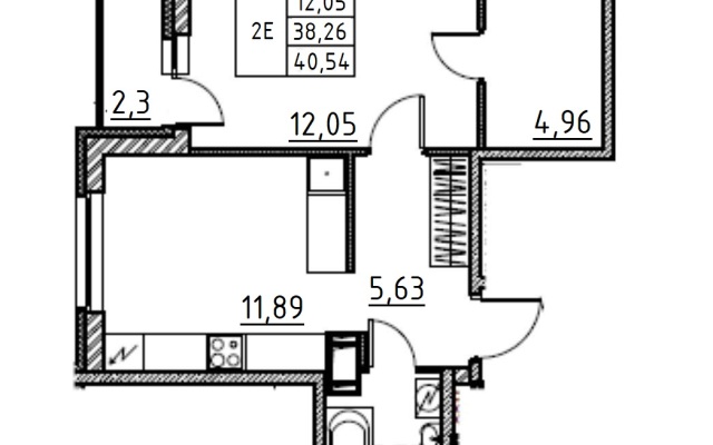 Yevrodvushka S Garderobnoy Flat