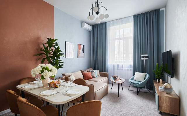 Квартира GM Apartments Тихая и уютная Трехкомнатная на Краснопресненской набережной