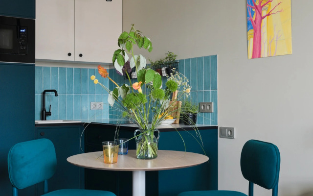 Квартира с бирюзовым настроением