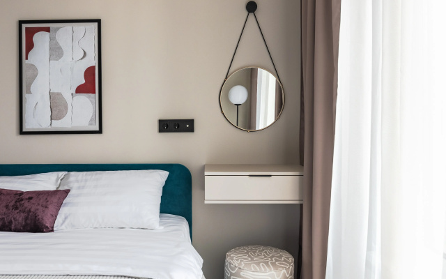 Апартаменты Aquamarine Resort в доме с бассейном в Сестрорецке