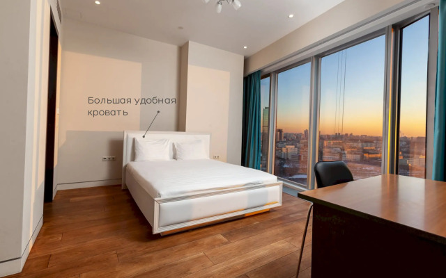 Moskva Siti Lux s panoramnoy vannoy 3 komnaty Apartments
