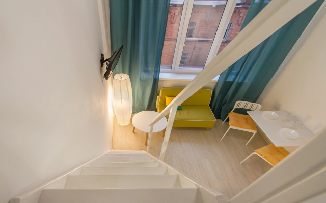 Квартира Домиго Двухуровневая Cтудия Pядом с Набережной