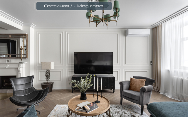 Дизайнерские апapтaменты с потpясающим видом нa Нeву и кpeйceр Аврорa