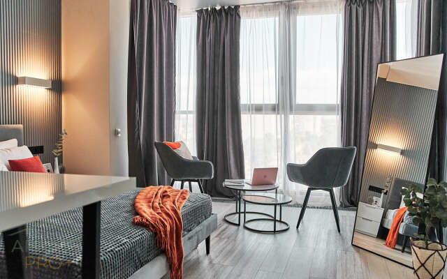 Aparts Pro Stilnaya vidovaya studiya u Volgi v ZHK Galaktika na 12 etazhe Flat