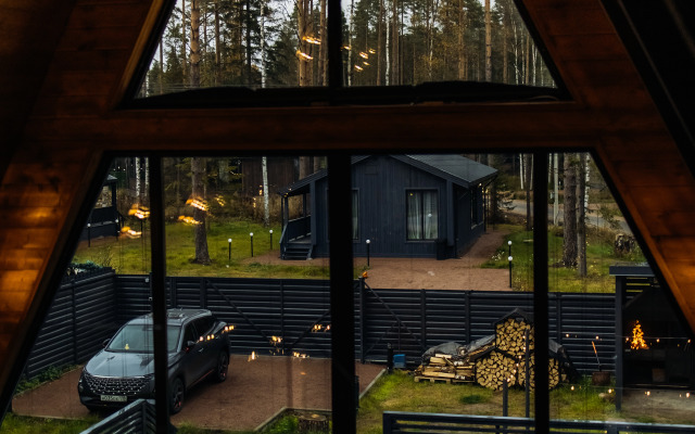 Частный дом A-frame Ванхейм с сибирским чаном