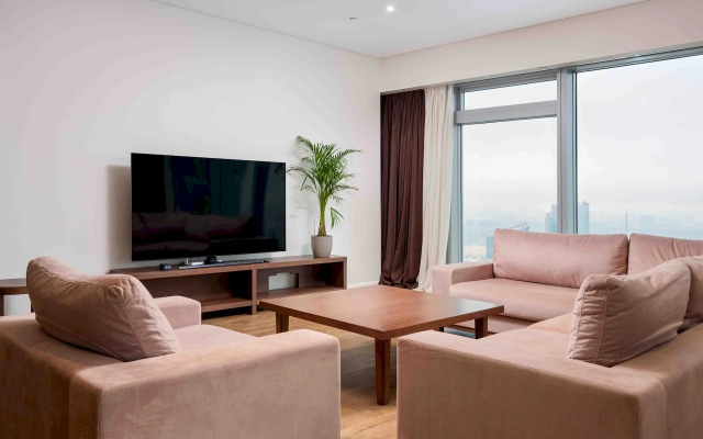 Moskva Siti Global uglovoy vid 54 etazh 3 komnaty Apartments