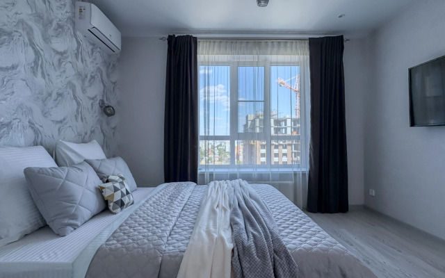 Квартира евро Green FOX для 4-х гостей в ЖК Бруклин