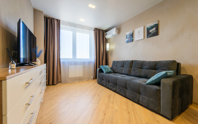 Квартира Потрясающий Вид на Город Новая и Уютная Евродвушка