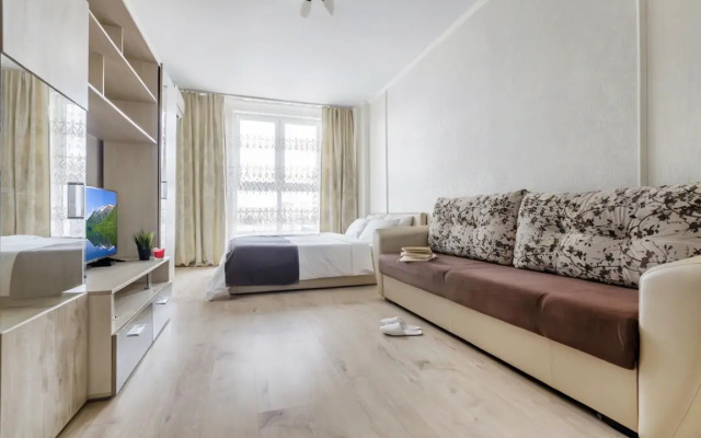 Апартаменты в спокойных тонах ЖК Большой Lounge балкон удобный матрас