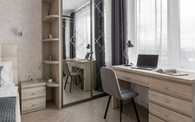 Tryokhkomnatnye s Vidom na Natsionalnuyu Biblioteku Apartments