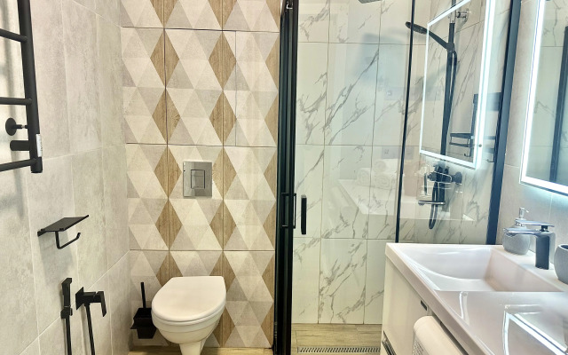 Lyuks-Studiya Dizaynerskaya s Vidom na Reku i Moskva Siti Flat