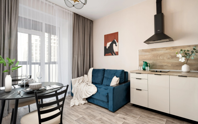 Квартира Дизайнерская 1к Рядом с Метро и Аквапарком