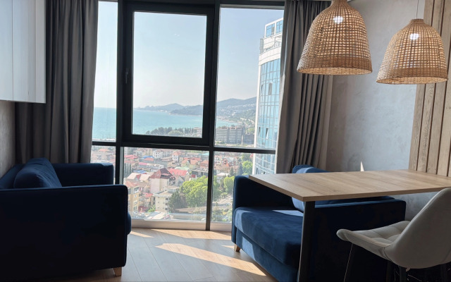 Apartament favorit MorskayaSimfonya-2 s panoramoj na more, bassejnom na territorii ZhK Apartment
