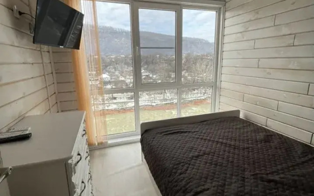S baney basseynom i mangalom na beregu reki Private house