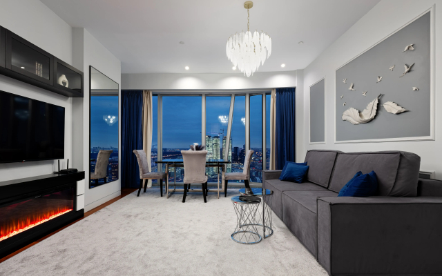 Апартаменты Люкс с камином Башня ОКО Москва-сити (вид на город) - фото 2