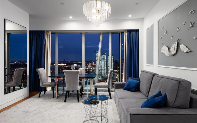 Апартаменты Люкс с камином Башня ОКО Москва-сити (вид на город) - фото 4