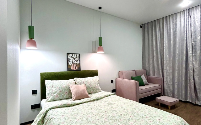 Gray-Pink Cozy Home Flat