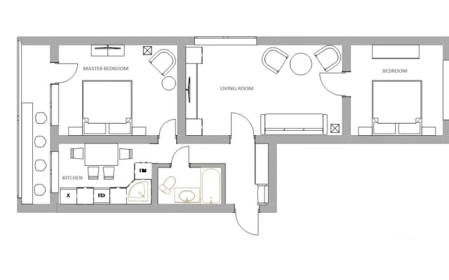 Квартира GM Apartments рядом с Кремлем