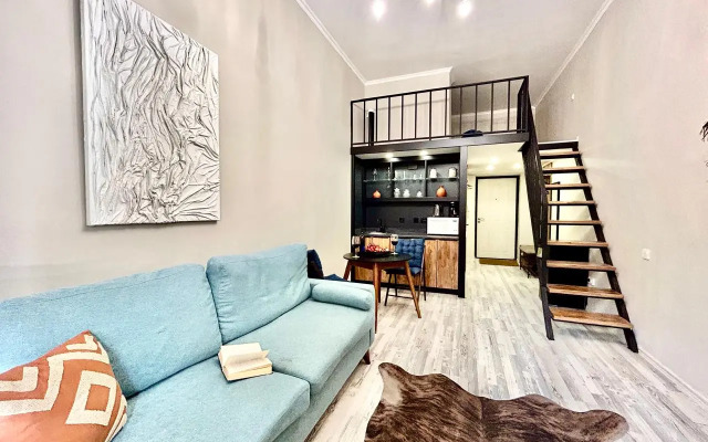 Апартаменты Двухуровневая студия Loft в центре города
