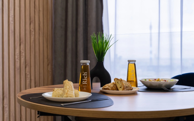 Апартаменты Lalapart Blue Sunset с панорамными окнами на 29 этаже в 3 минутах от м Дмитровская