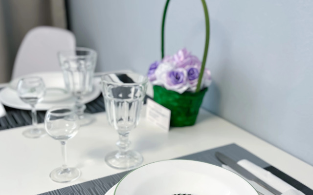 Квартира студия в голубых тонах