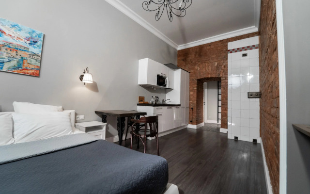 Апартаменты Уютная студия для троих с голландской печью