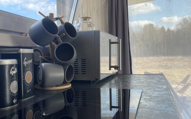 Частный дом  Belov House  с панорамным остеклением у леса