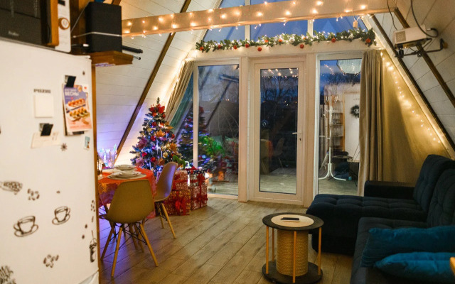 Частный дом дом у озера с чаном и баней