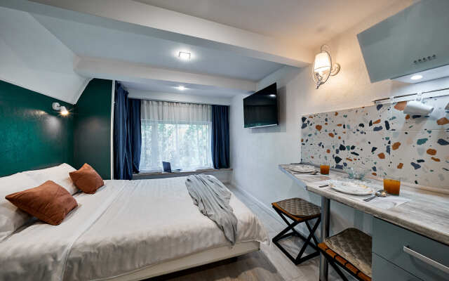 Апартаменты EasyGuest в зеленых тонах интерьера на Чертановской